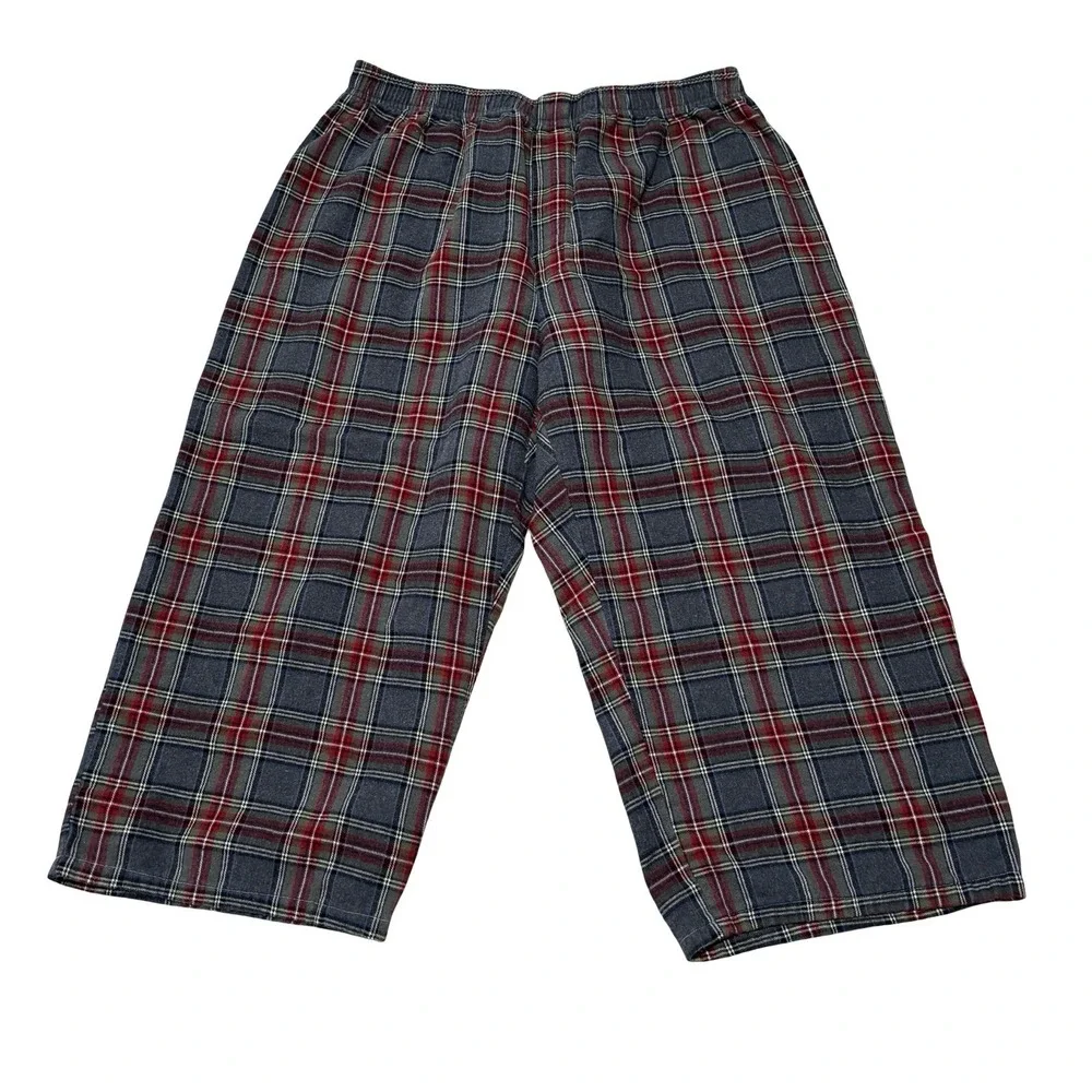 LL Bean Men's Flannel Pajama Set Top & Bottom (Cropped) 100% Cotton Size Large